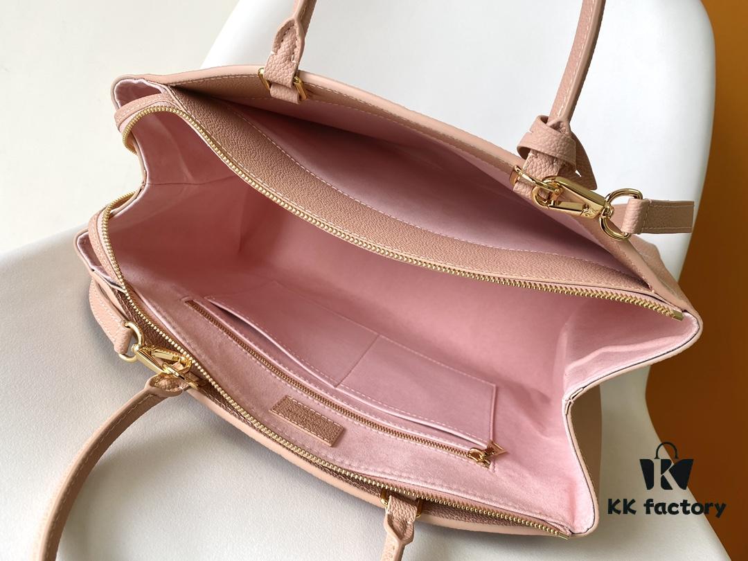 693078bc6e68136f4d9a6a0c Petit Palais Bag in Grained Leather with Oversized Monogram Flowers and LV Initials