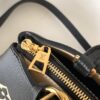 Petit Palais Handbag in Grained Leather with Monogram Flower and LV Initials