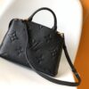 693078c86e68136f4d9a6a22 Petit Palais Handbag in Grained Leather with Monogram Giant Print