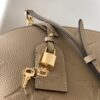 Petit Palais Handbag in Grained Leather with Monogram Flower Embossing
