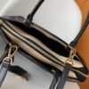 693078d36e68136f4d9a6a37 Petit Palais Handbag in Grained Leather with Oversized Monogram Flower and LV Initials