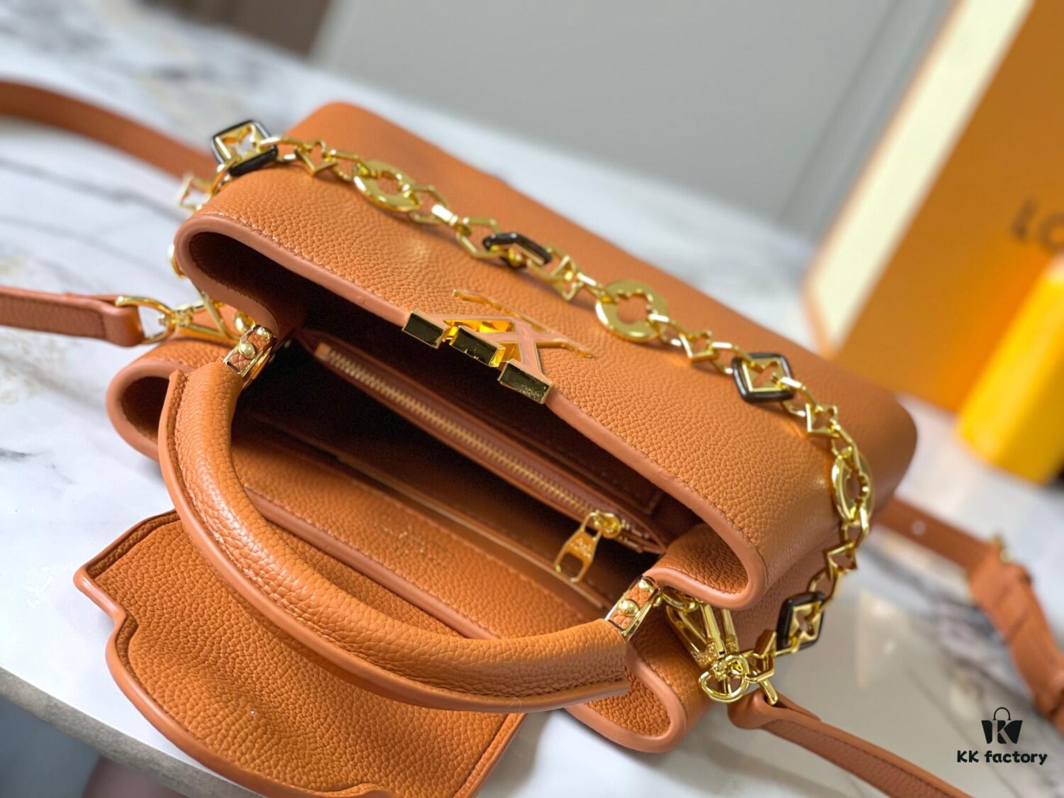 Guangzhou Stock Top Quality Original M14971 Brown Capucines BB Handbag