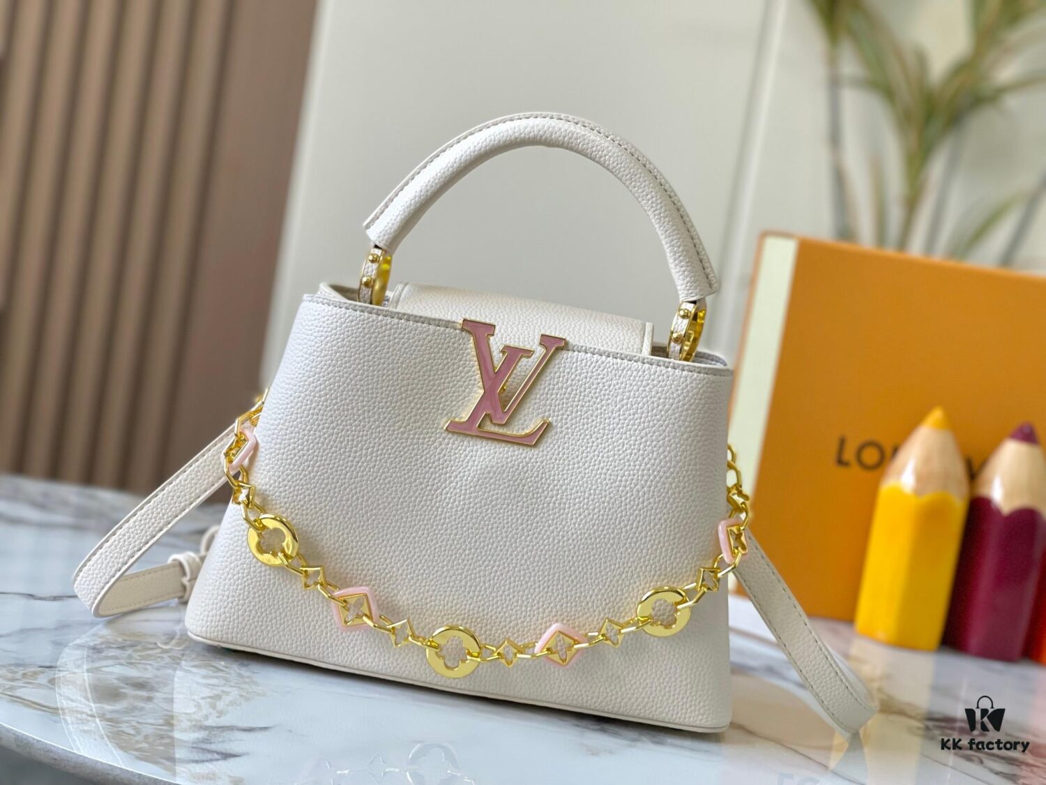 693078ed6e68136f4d9a6a68 Guangzhou Stock Top Original M14971 White Capucines BB Bag