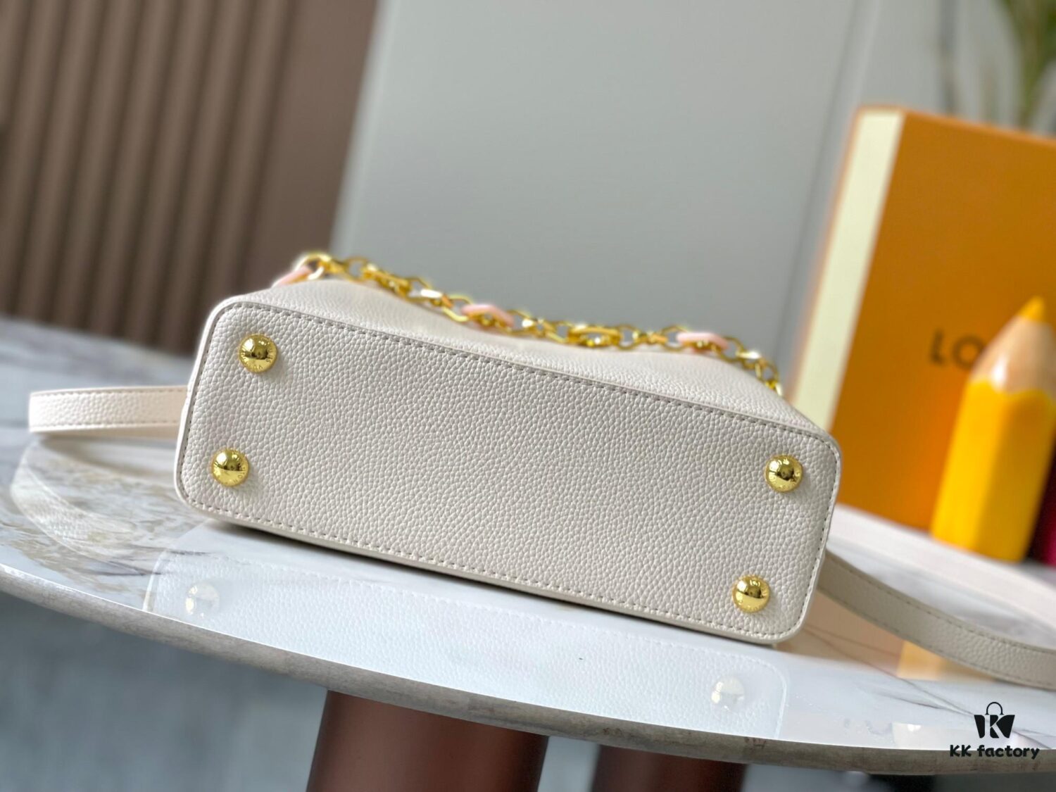 693078ef6e68136f4d9a6a6b Guangzhou Stock Top Original M14971 White Capucines BB Bag