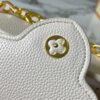 693078f56e68136f4d9a6a76 Top-Quality Guangzhou Stock M14393 White Capucines East West Mini Bag
