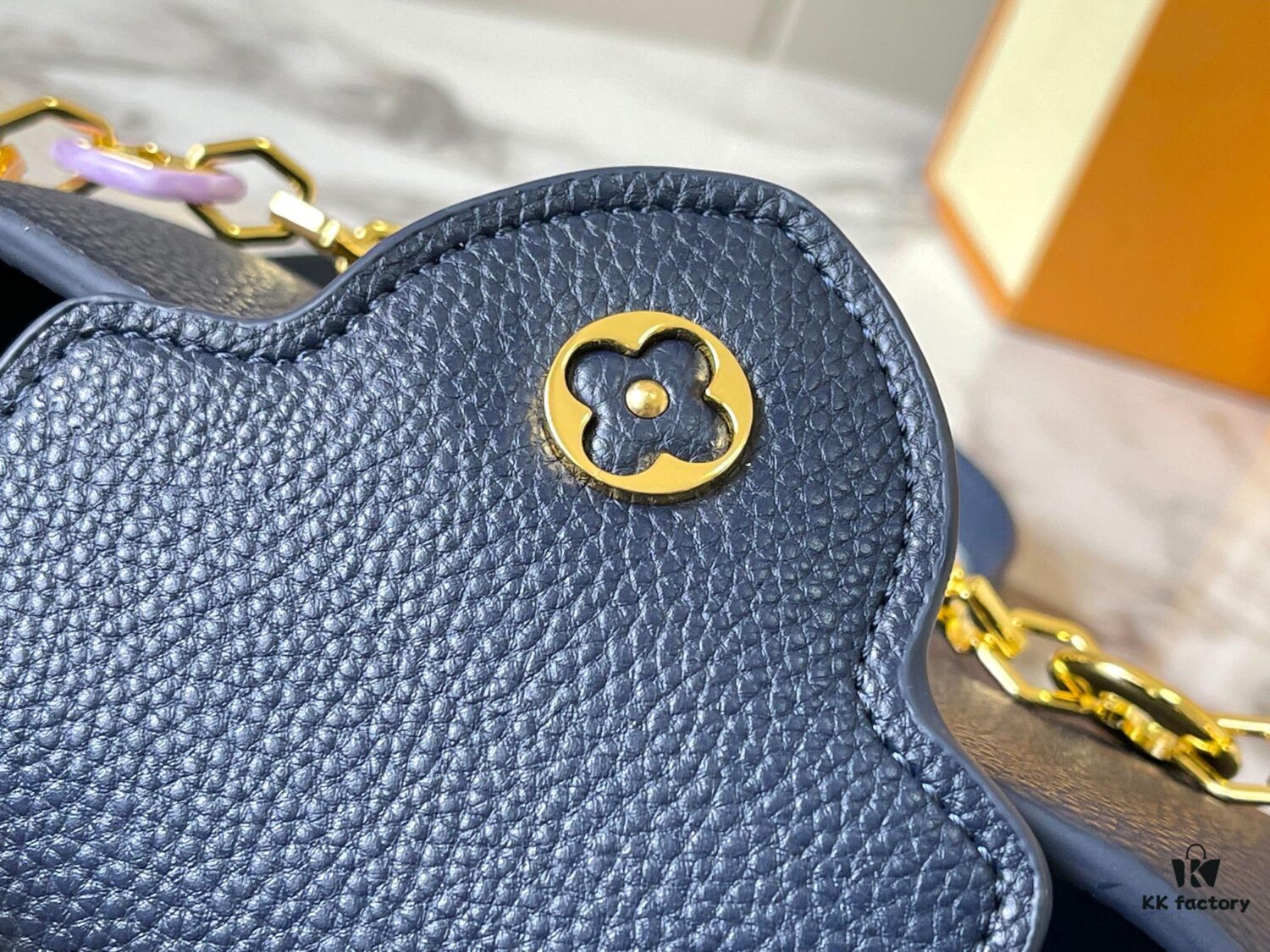 693079006e68136f4d9a6a87 Guangzhou Stock Top Original M14393 Blue Capucines East West Mini Handbag
