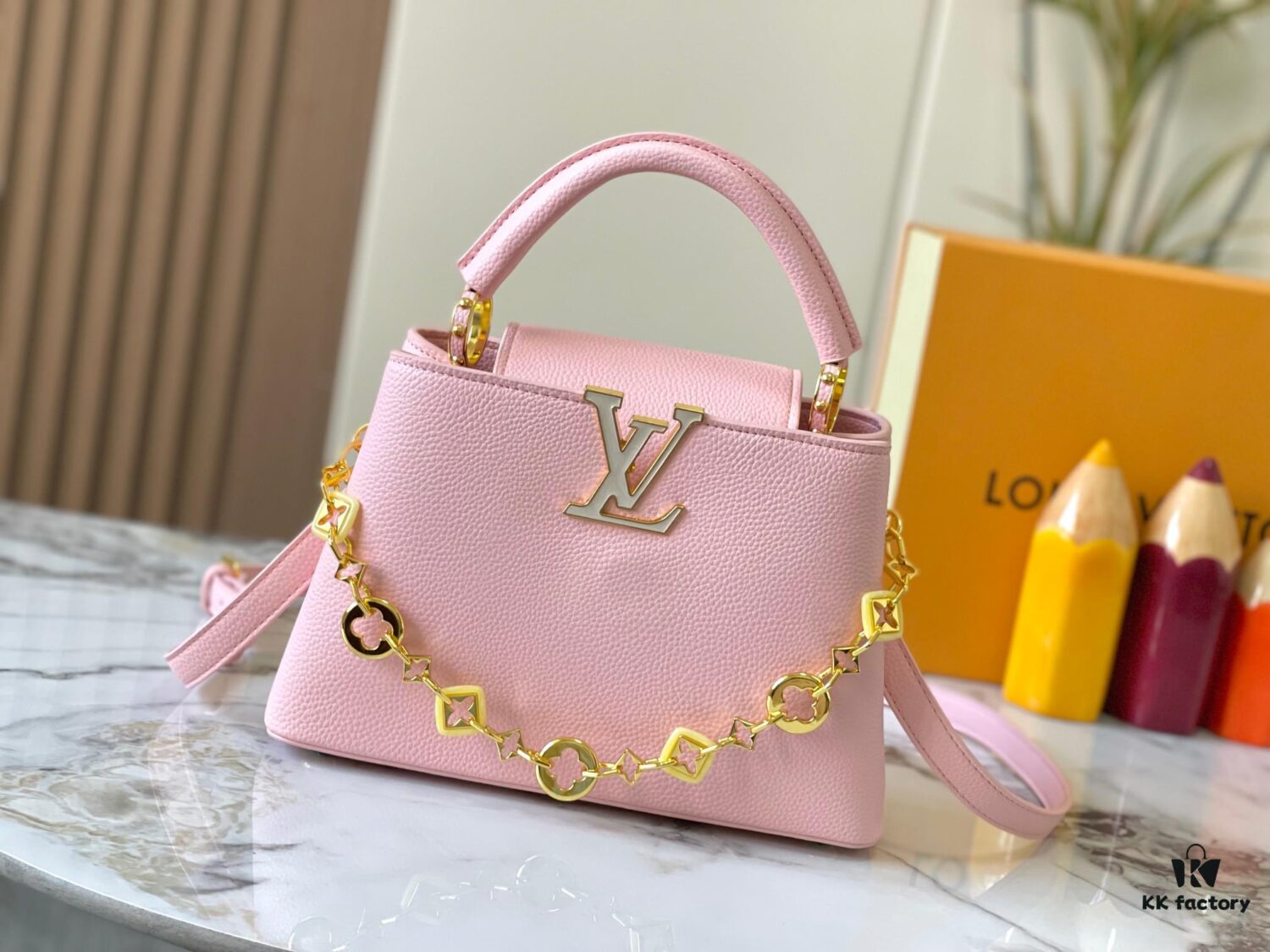 Guangzhou Stock Top Original M14971 Pink Capucines BB Handbag