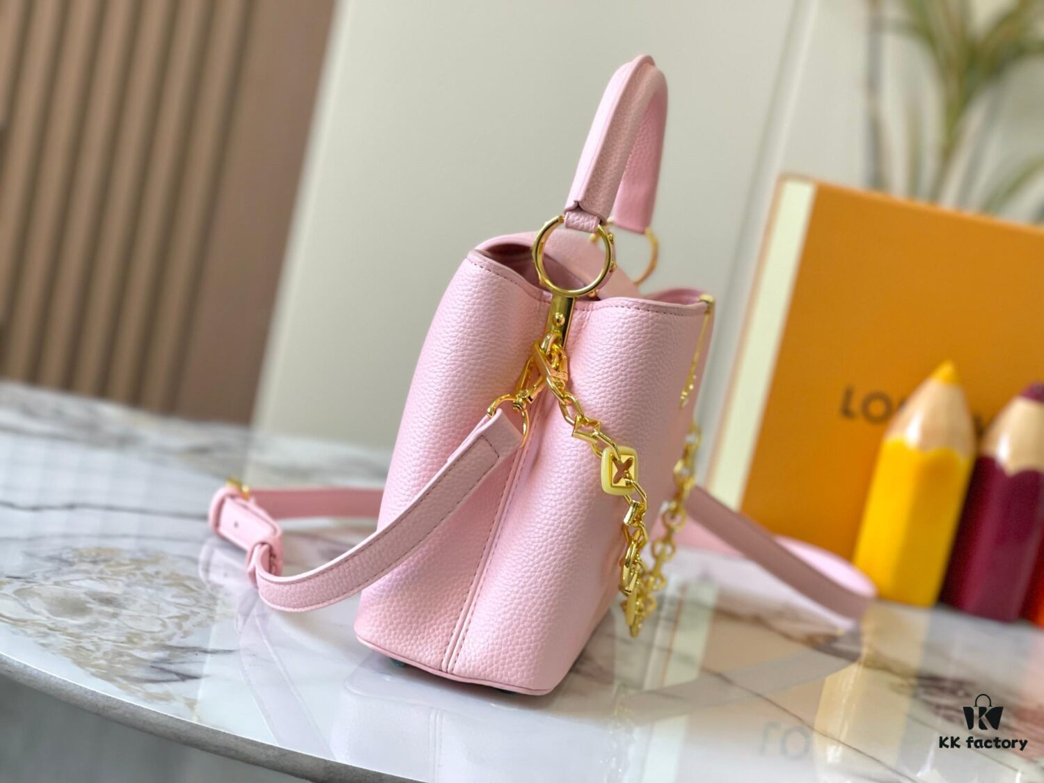 Guangzhou Stock Top Original M14971 Pink Capucines BB Handbag