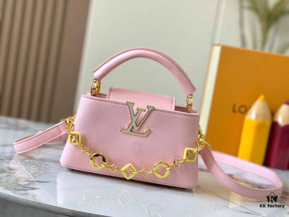 693079076e68136f4d9a6a94 Guangzhou Stock Top Quality Original M14393 Pink Capucines East West Mini Handbag
