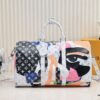 6930793b6e68136f4d9a6add Keepall Bandoulière 45 Travel Bag in Monogram Coated Canvas with Cowhide Leather