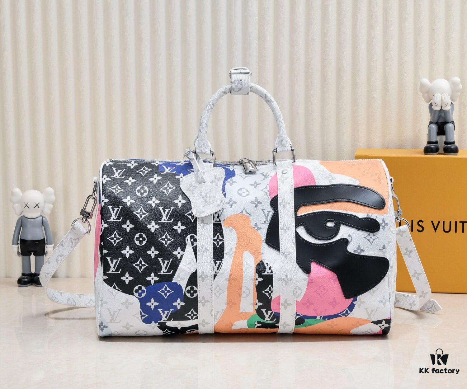 6930793b6e68136f4d9a6add Keepall Bandoulière 45 Travel Bag in Monogram Coated Canvas with Cowhide Leather