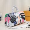 693079406e68136f4d9a6ae5 Keepall Bandoulière 45 Travel Bag in Monogram Coated Canvas with Cowhide Leather