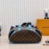 693079476e68136f4d9a6af2 Louis Vuitton Colormania Collection Christopher Medium Backpack M12729 Monogram Blue and M13202 Monogram Ochre 41379