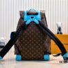 693079476e68136f4d9a6af3 Louis Vuitton Colormania Collection Christopher Medium Backpack M12729 Monogram Blue and M13202 Monogram Ochre 41379