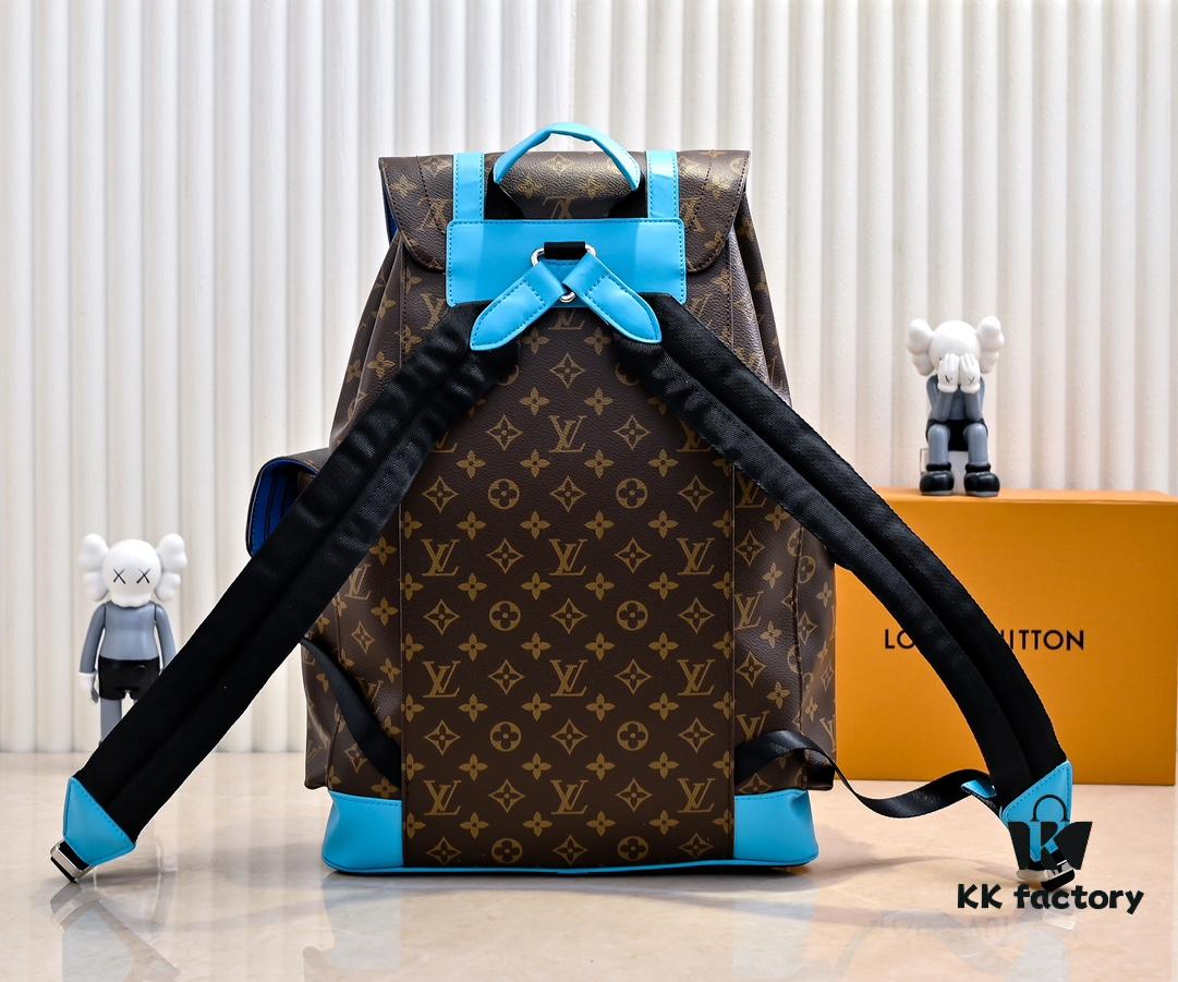 693079476e68136f4d9a6af3 Louis Vuitton Colormania Collection Christopher Medium Backpack M12729 Monogram Blue and M13202 Monogram Ochre 41379