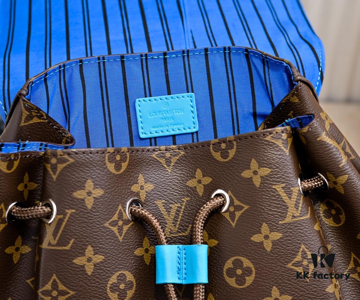 6930794b6e68136f4d9a6afa Louis Vuitton Colormania Collection Christopher Medium Backpack M12729 Monogram Blue and M13202 Monogram Ochre 41379