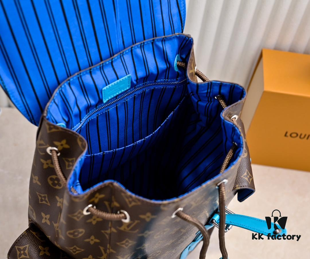6930794c6e68136f4d9a6afb Louis Vuitton Colormania Collection Christopher Medium Backpack M12729 Monogram Blue and M13202 Monogram Ochre 41379