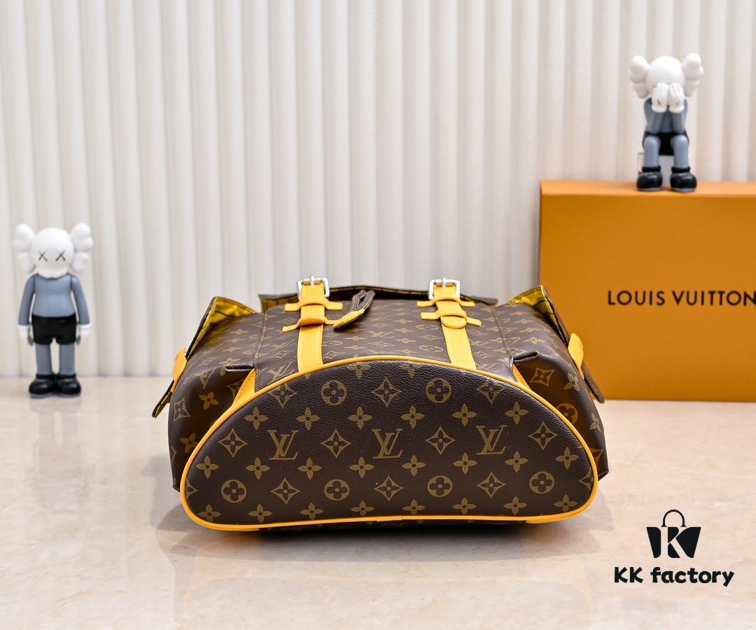 6930794d6e68136f4d9a6aff LV Colormania Christopher Medium Backpack M12729 in Classic Blue and M13202 in Earthy Yellow 41379