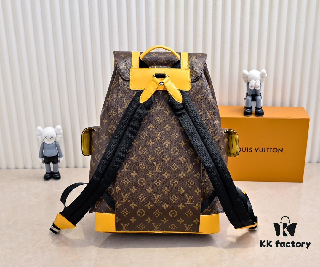 6930794e6e68136f4d9a6b00 LV Colormania Christopher Medium Backpack M12729 in Classic Blue and M13202 in Earthy Yellow 41379