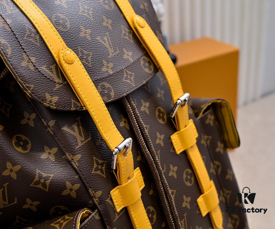 6930794e6e68136f4d9a6b01 LV Colormania Christopher Medium Backpack M12729 in Classic Blue and M13202 in Earthy Yellow 41379