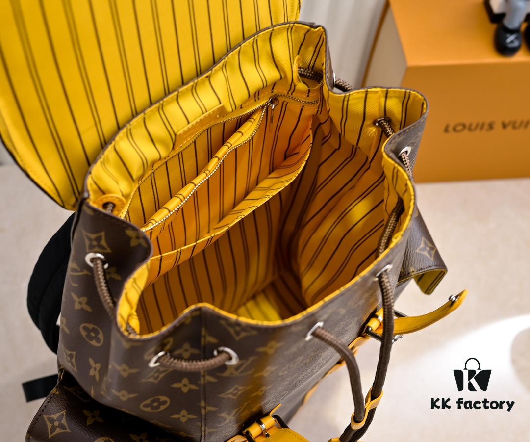 693079506e68136f4d9a6b05 LV Colormania Christopher Medium Backpack M12729 in Classic Blue and M13202 in Earthy Yellow 41379