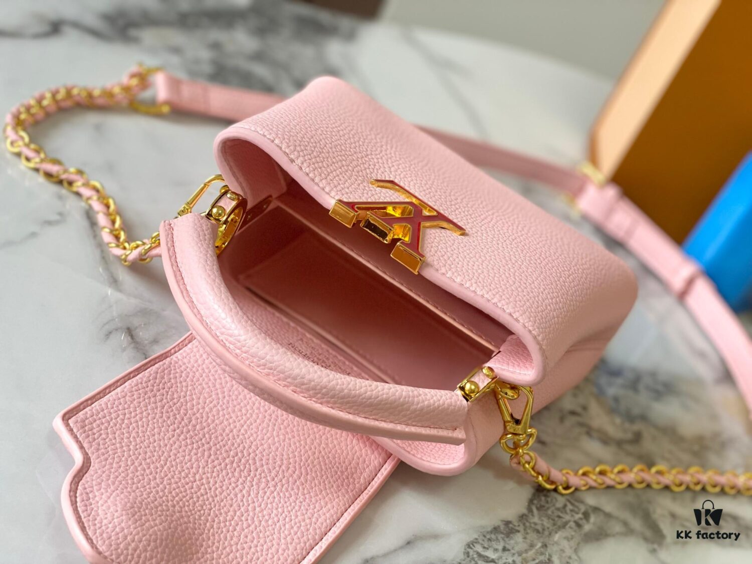 6930797d6e68136f4d9a6b50 Upgraded M23082 Pink - Full Leather Cap, Na Ying Collection, Qixi Limited Edition / Mini Capucines BB Bag