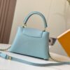 693079846e68136f4d9a6b5d Upgraded M59868 Starlight Shimmer Blue Mother-of-Pearl Button Capucines BB Bag