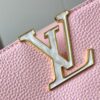 693079986e68136f4d9a6b7a Upgraded M59868 Stellar Pearlized Powder with Mother-of-Pearl Button - This Capucines BB Bag Features Taurillon Leather That Shimmers in Changing Hues Under Different Lights