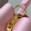 693079986e68136f4d9a6b7c Upgraded M59868 Stellar Pearlized Powder with Mother-of-Pearl Button - This Capucines BB Bag Features Taurillon Leather That Shimmers in Changing Hues Under Different Lights