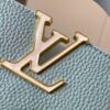 6930799e6e68136f4d9a6b85 Upgraded M59850 Stellar Pearlized Blue Shell Button Capucines Mini Bag