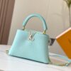 693079a56e68136f4d9a6b92 Upgraded M59868 Stellar Pearl Green Shell Button Capucines BB Bag
