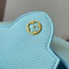 693079ae6e68136f4d9a6ba2 Upgraded M59850 Stellar Pearl Blue Shell Button Capucines Mini Bag