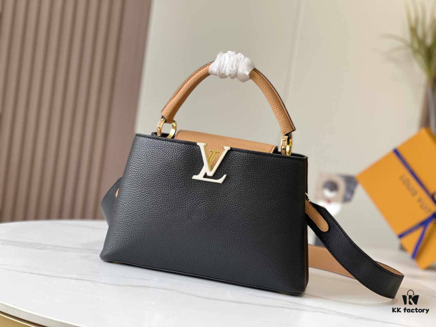 693079b86e68136f4d9a6bb4 Upgraded Version 💋 M59466 Black with Beige Gold Hardware