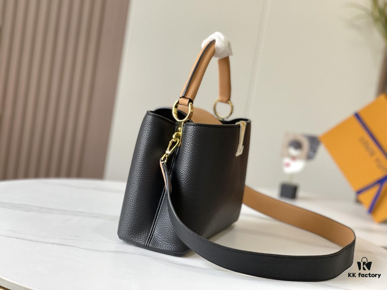 693079b96e68136f4d9a6bb5 Upgraded Version 💋 M59466 Black with Beige Gold Hardware