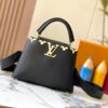 693079c46e68136f4d9a6bc9 Upgraded M23766 Black and White Mother-of-Pearl Flower Crown Handbag
