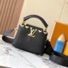 Upgraded M23765 Black and White Mother-of-Pearl Flower Crown Bag