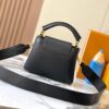 Upgraded M23765 Black and White Mother-of-Pearl Flower Crown Bag