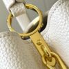 693079d26e68136f4d9a6be2 Upgraded M23766 White-on-White Mother-of-Pearl Capucines Flower Crown Bag