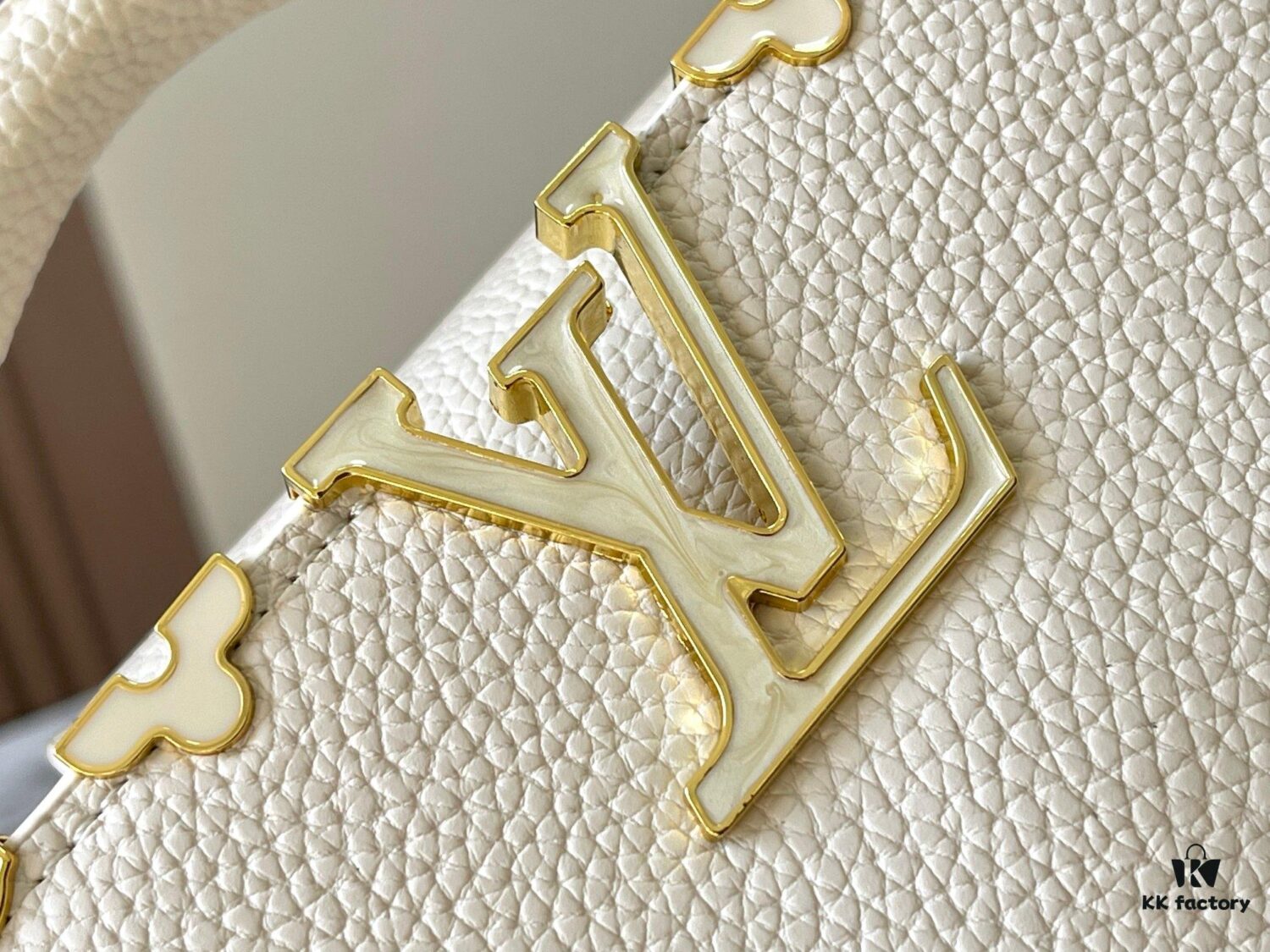 693079d56e68136f4d9a6be6 Upgraded M23765 White-on-White Mother-of-Pearl Capucines Flower Crown Handbag