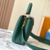 693079d76e68136f4d9a6bec Upgraded M23766 Green and White Mother-of-Pearl Flower Crown Capucines Handbag