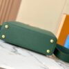 693079d96e68136f4d9a6bed Upgraded M23766 Green and White Mother-of-Pearl Flower Crown Capucines Handbag