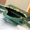 693079db6e68136f4d9a6bf1 Upgraded M23766 Green and White Mother-of-Pearl Flower Crown Capucines Handbag