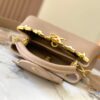 693079e56e68136f4d9a6c03 Upgraded M23766 Beige and White Mother-of-Pearl Capucines Flower Crown Handbag