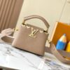 693079e76e68136f4d9a6c06 Upgraded M23765 Beige and White Mother-of-Pearl Flower Crown Capucines Handbag