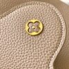 693079e76e68136f4d9a6c07 Upgraded M23766 Beige and White Mother-of-Pearl Capucines Flower Crown Handbag