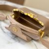 693079ea6e68136f4d9a6c0c Upgraded M23765 Beige and White Mother-of-Pearl Flower Crown Capucines Handbag