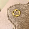 693079ec6e68136f4d9a6c12 Upgraded M23765 Beige and White Mother-of-Pearl Flower Crown Capucines Handbag