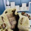 New Large Batch LV NOE PURSE Bucket Bag in Raffia Leather 'Little Burnt Dumpling'