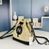 693079f06e68136f4d9a6c19 New Large Batch LV NOE PURSE Bucket Bag with Raffia and Leather Trim