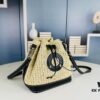 693079f06e68136f4d9a6c1a New Large Batch LV NOE PURSE Bucket Bag with Raffia and Leather Trim